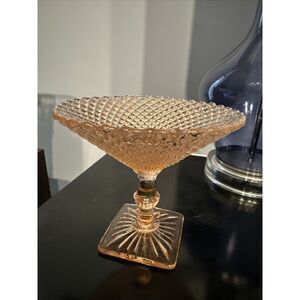 Vintage 1930's Anchor Hocking Miss America Pink‎ Compote USA